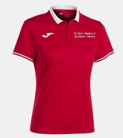 JOMA KURZARM-POLOSHIRT FRAU CHAMPIONSHIP VI ROT WEISS